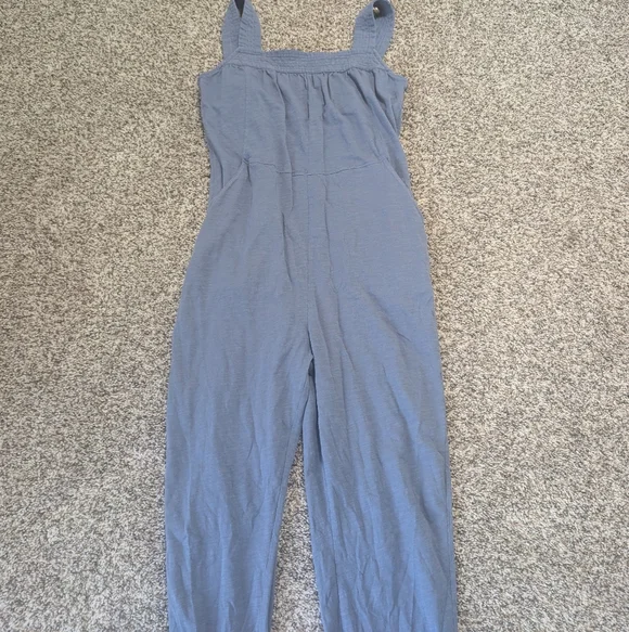 Pact Alice Slub Dust Blue Jumpsuit - Picture 4 of 9